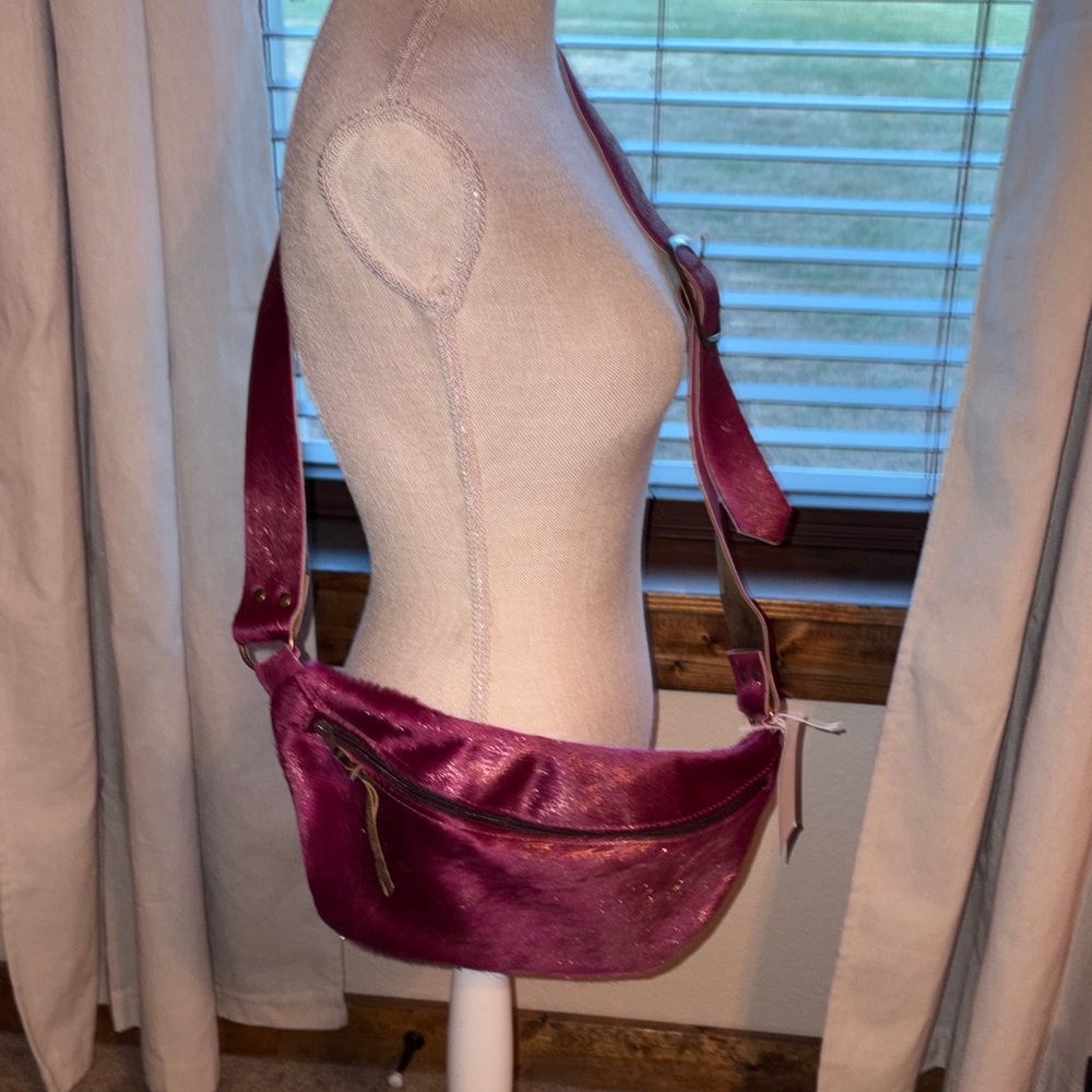 Keep it gypsy fuschia hide on hair sling bag crossbody style bnnu and bnnu.